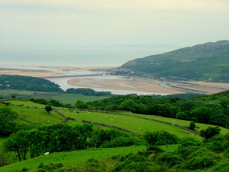 Barmouth & Mawddach Estuary from near Cregennen Lakes