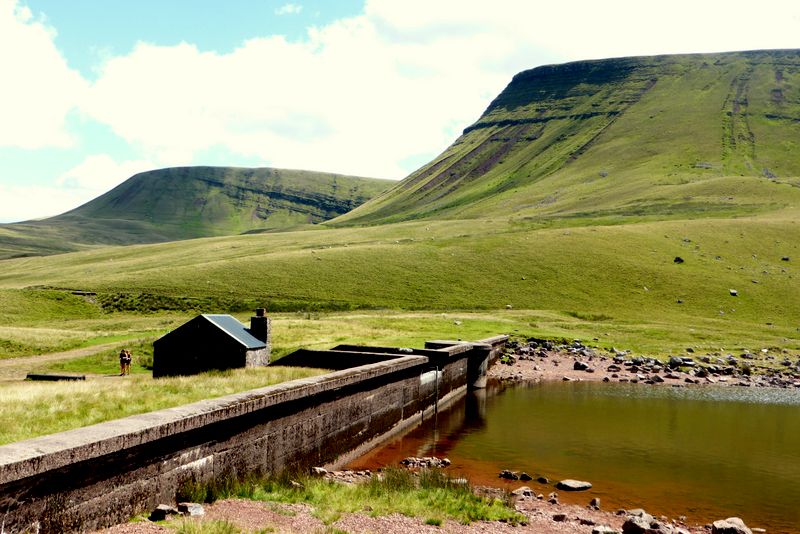 Refuge Shelter by Llyn y Fan Fach Dam and Pics Du (Optional route)